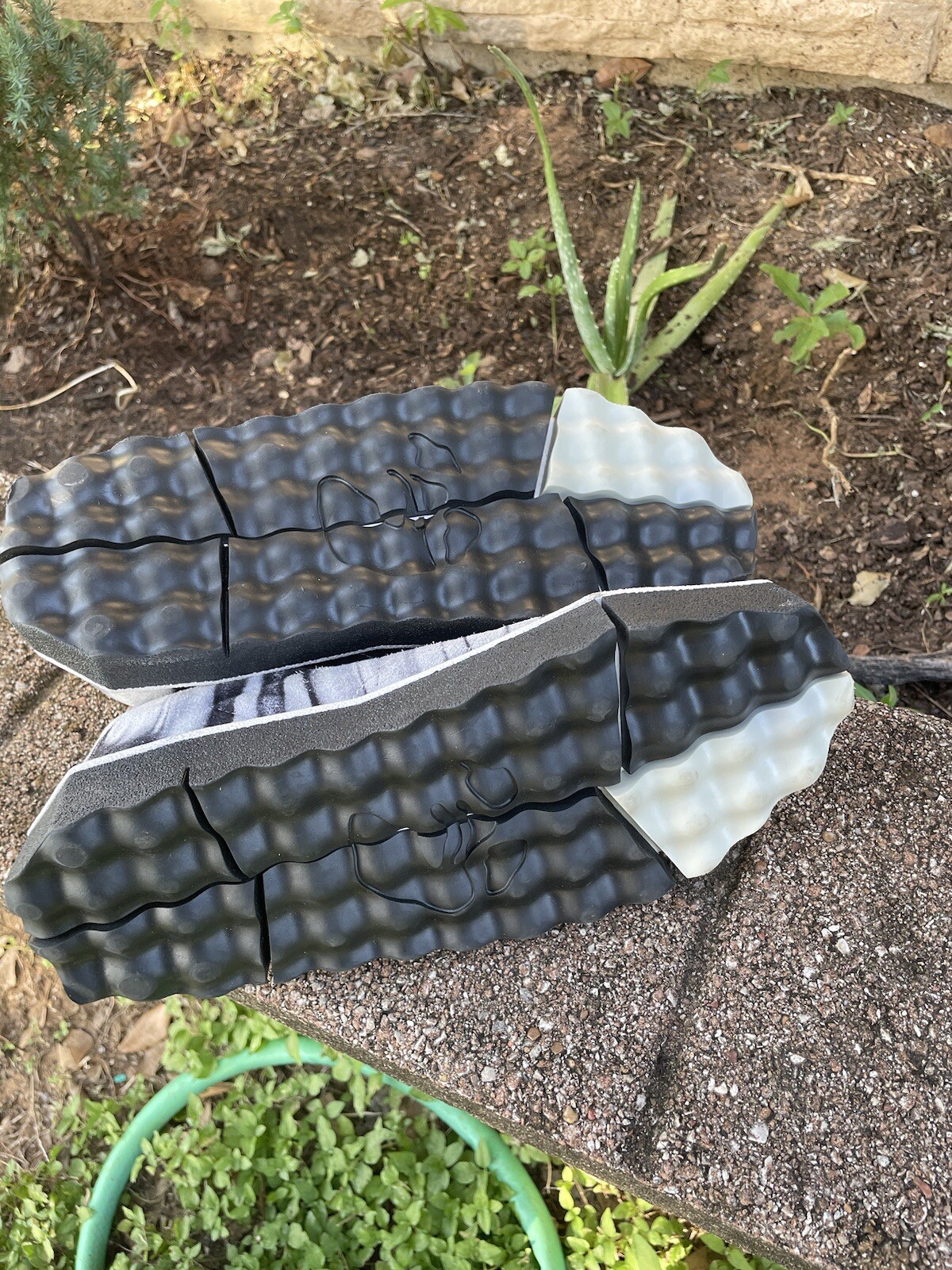 Off-White Sponge Platform Cow Suede Sneakers Blac… - image 5