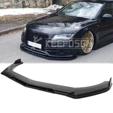 Black Front Bumper Lip Spoiler Splitter Molding Trim Body Kit For Audi A7/S7/RS7
