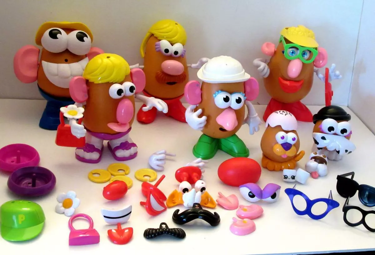 Lot Mr Potato Head Mr-Mrs-Kids-Approx 100 Pieces-Accessories