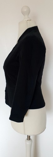Blazer Amisu schwarz Größe 38 eher 36 kurz Kurzblazer Blazerjacke Stoffjacke - Bild 7 von 14