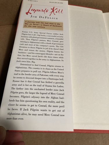 LEOPARDS KILL By Jim Defelice, First Edition May 2007, Like New - Picture 3 of 7