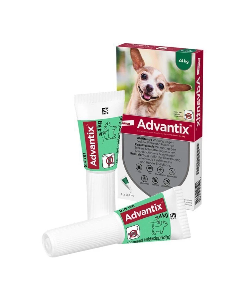 ELANCO DEUTSCHLAND GMBH ADVANTIX Spot-on Lsg.z.Auftr.a.d.H.f.Hund bis 4 kg PZN 02362500