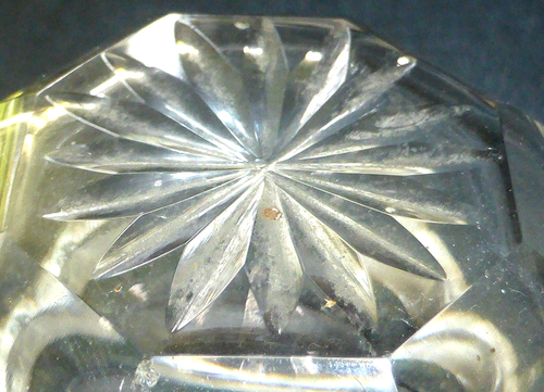 Stunning Large Antique Victorian Crystal Inkwell with Brass Fittings, c1890 - Picture 15 of 22