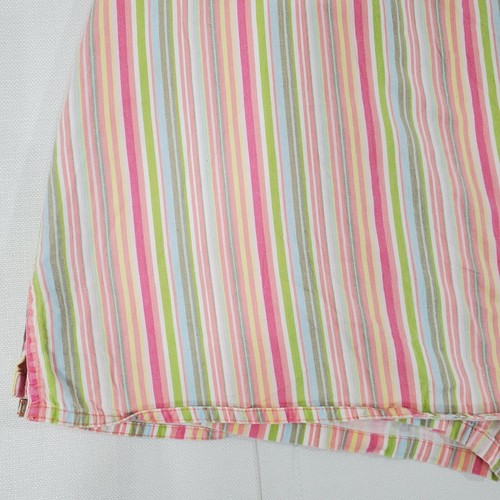St Johns Bay Skort Womens 10 Pastel Stripes Flat Front Cotton Side Zip 17" L - Picture 5 of 9