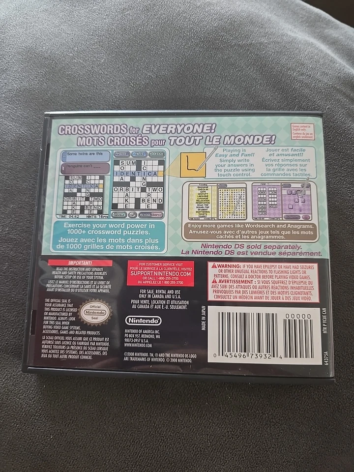 Crosswords DS (Nintendo DS, 2008) CIB - Image 2 of 3