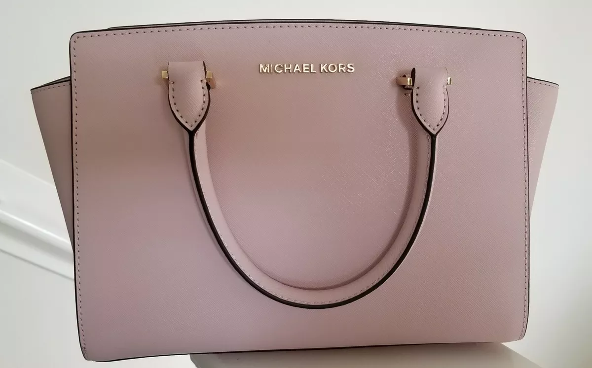 MICHAEL KORS SELMA MEDIUM SATCHEL SHOULDER BAG PINK BLOSSOM