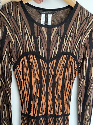 bcbg Maxazria NWT Kayla Chevron Jacquard Dress sz - xxs