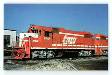 Toledo Peoria & Western Railroad 2010 GP38-2 No. 2010 East Peoria Il Postcard