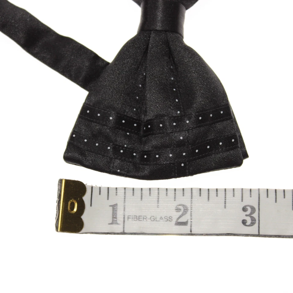 Italo Ferretti Nuevo con Etiquetas Conjunto de Faja y Pajarita Ajustable Talla Negro/Blanco con Borde Foto 4 de 4