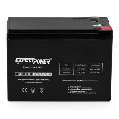 Expert Power 12V 10AH_Universal Multipurpose Rechargeable SLA Battery with F2