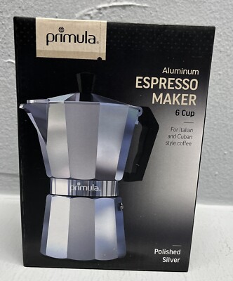 Primula Aluminum Espresso Maker - Aluminum - For Bold, Full Body Espresso - Easy