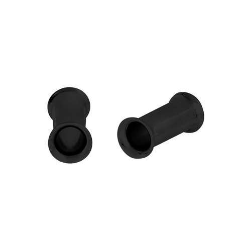 Pair of Surgical Steel PVD Black Double Flare Ear Tunnels Earlets Gauges Plugs - Picture 30 of 108