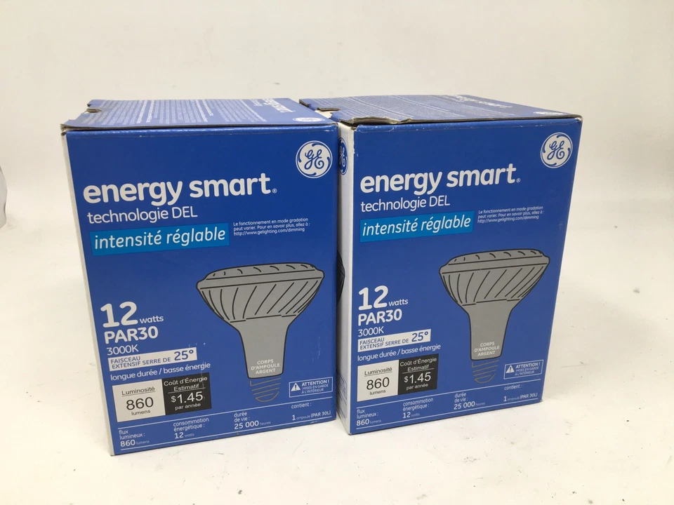 2 GE Lighting Energy Smart LED 12-Watt  PAR30 Longneck Floodlight Bulb Dimmable - Image 2 of 4