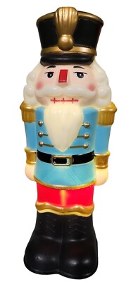 Holiday Time 11 Inch LED Christmas Blue and Red Nutcracker NEW