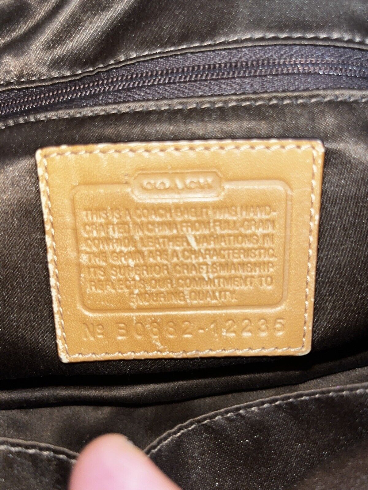 COACH Ergo Vintage Tan Pleated Leather Single Han… - image 8
