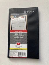 Office Depot Weekly Academic Planner, 3 5/8" x 6", Black, 2018-2019