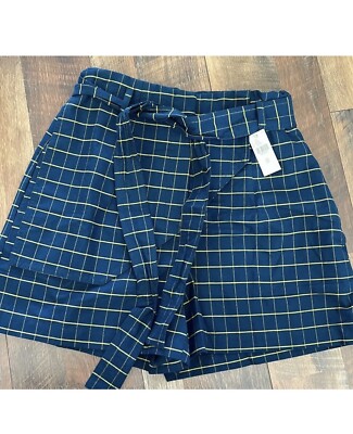 Current Air Anthropologie Plaid Paper Bag Shorts - Size XS