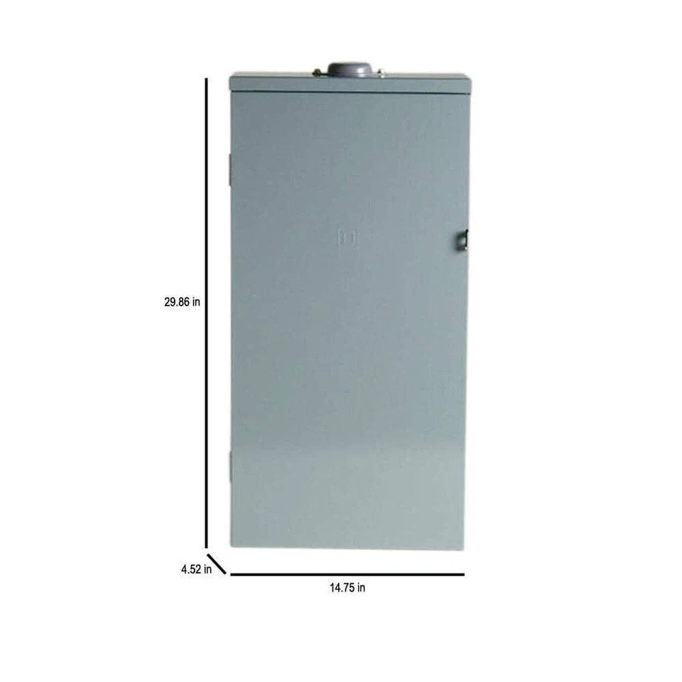 QO 200 Amp 8-Space 16-Circuit Outdoor Main Breaker Load Center with Feed-Thru - Image 2 of 4