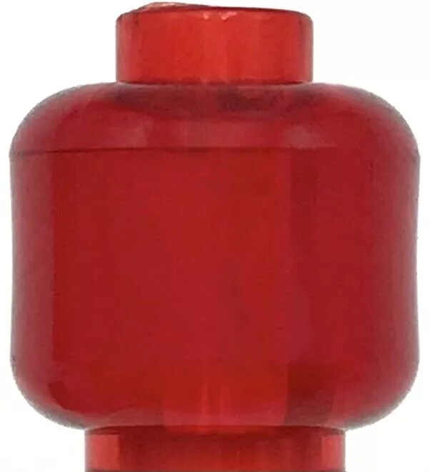 Lego New Trans Red Transparent Plain Minifigure Head Piece eBay