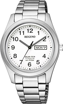 Citizen REGUNO KM1-415-13 Solar Titanium White Dial Watch Japan Nre