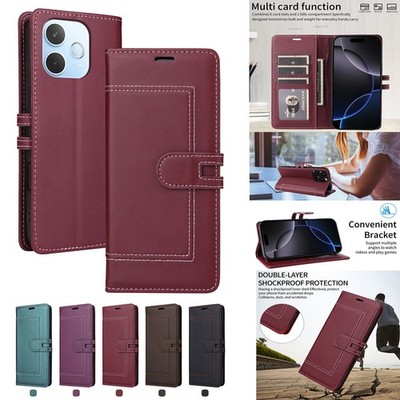 Für Oppo A5 Pro A3 Reno 14 13 Pro Leder Klappständer Handyhülle Brieftasche Fall