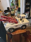 VINTAGE Tonka Wrecker Tow Truck  24 Hour Service White Double Boom! 1970's!