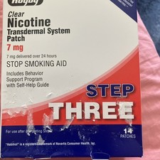 Rugby Step 3 Nicotine Patches 7mg 28 Count Stop Smoking Aid Exp 09/2028