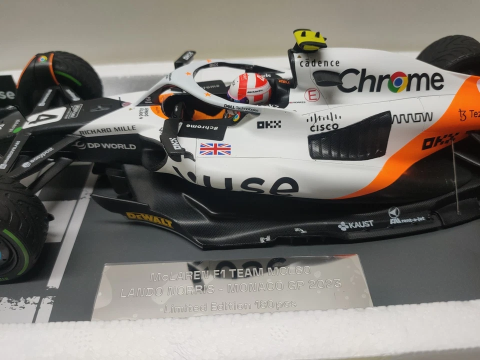 McLaren MCL60 Norris Monaco GP 2023 1/18 Minichamps - Photo 4/4