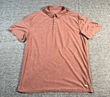 Vuori Strato Tech Polo Shirt Extra Large Red Performance Stretch Golf Casual