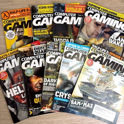 9 Computer Gaming World Magazines 2005 2006 - no disks - Half-Life 2 WoW Quake C