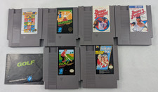 Nintendo NES Game Lot Baseball Golf Track & Field II Karate Kid Bases Loaded