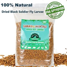 11 LBS Non-GMO Dried Black Soldier Fly Larvae Treats for Birds Chickens Hedgehog