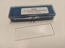 Optical Comparator Reticle Slide 1in & 25mm Scale .1 .01 .001in .1mm Lines