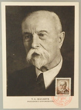 Portr&auml;t Postkarte Politiker Tomas Garrigue Masaryk (144813)