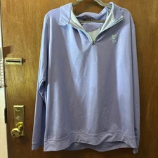 Peter Millar Crown Sport Pullover Long Sleeve Shirt Purple Men’s XL Activewear