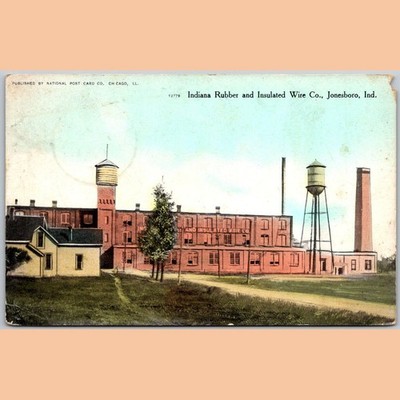Postcard Indiana Rubber and Insulated Wire Co. Jonesboro IN