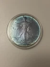 Lot of 9 -1992-1993 $1 ASE Natural Rainbow Blue Toning 1oz .999 BU Coins