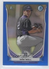 2014 Bowman Prospects Chrome Blue Refractor 32/250 Sam Moll #BCP39 0c2