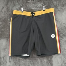 Vissla Board Shorts Swim Trunks Surf Beach Wear Casual Black Mens 36
