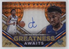 2023-24 Bowman U Best Orange Geometric Refractor 14/25 Justin Edwards Auto 1by8