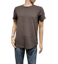 Buck Mason Mens M Gray Crewneck Curved Hem Short Sleeve T Shirt - Cotton WM1