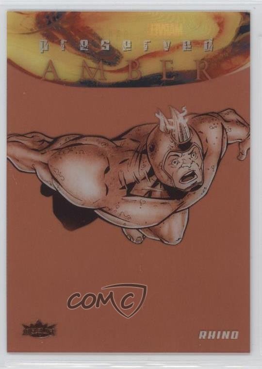 2017 Fleer Ultra Marvel Spider-Man Preserved Amber Black & White /175 Rhino em6