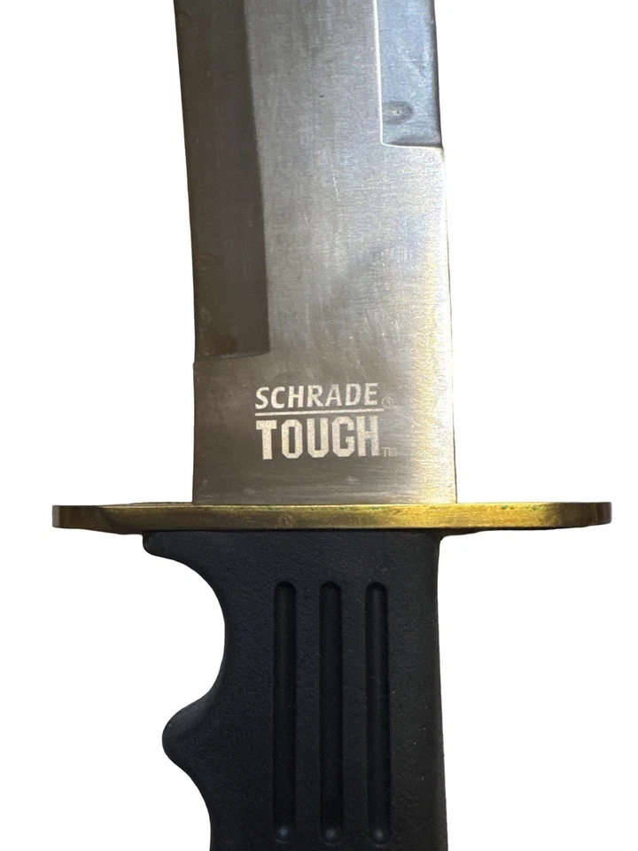 COLECCIONISTAS DESCONTINUADOS - Hoja Bowie resistente Schrade mango negro Foto 4 de 4