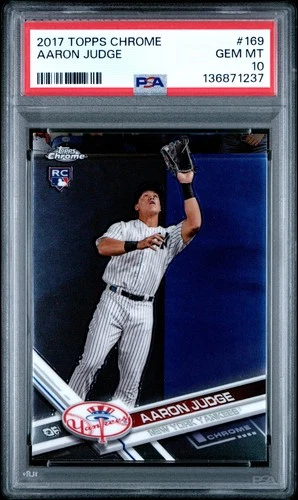 2017 TOPPS CHROME #169 AARON JUDGE PSA 10