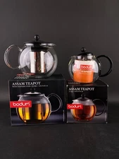 Bodum Assam Teapot with Stainless Steel Filter 34 and 17 fl oz Lot of 2 New