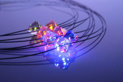 Collier Kette Crystal Halskette Kristall Valentinstag Firejewel  LED
