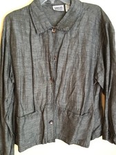 Chicos Linen Black Jacket