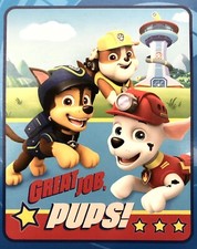 NEW PAW Patrol GREAT JOB PUPS 40in x 50in Kids Silky Soft Fleece Throw Blanket
