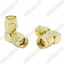 5x SMA Male to SMA Plug Right Angle RA RF Coaxial Adapter Connector Converter
