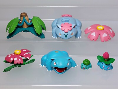 Takara Mega Venusaur Ivysaur Bulbasaur Pokemon Zukan Figure Set